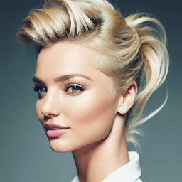 Pompadour Blonde Hairstyle AI avatar/profile picture for women